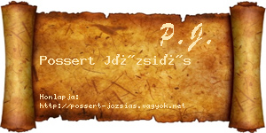 Possert Józsiás névjegykártya